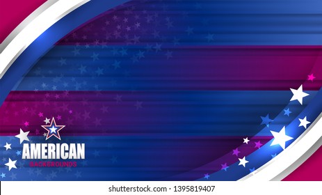 USA background for independence, veterans, labor, memorial day and other events, Vector illustration Design