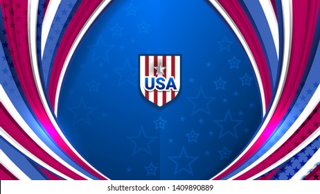 USA background for independence, veterans, labor, memorial day and other events, Vector illustration Design