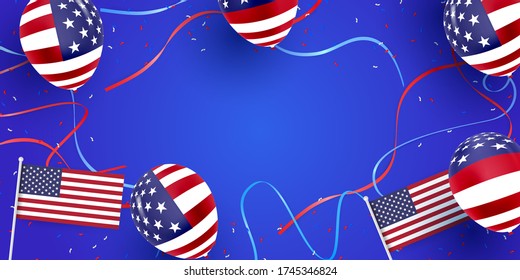 USA background for independence, veterans, labor, memorial day and other events, Vector illustration Design