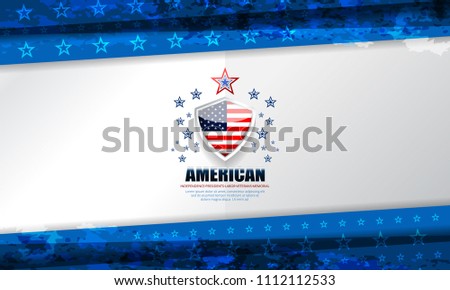 USA background for independence, veterans, labor, memorial day and other events, Vector illustration Design