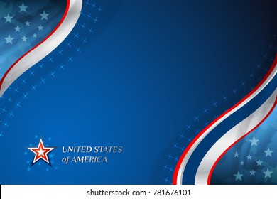 USA background for independence, veterans, memorial day and other events, Vector illustration Design