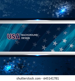 USA background on grunge texture for American Independence Day and other events, Vector illustration