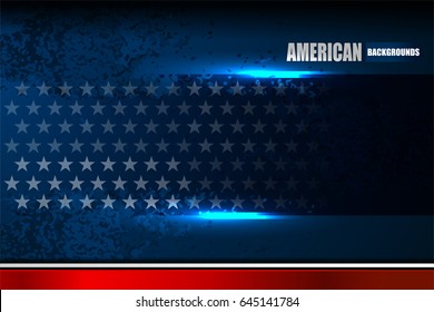 USA background on grunge texture for American Independence Day and other events, Vector illustration