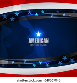 USA background on grunge texture for American Independence Day and other events, Vector illustration