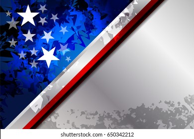 USA background on grunge texture for American Independence Day and other events, Vector illustration