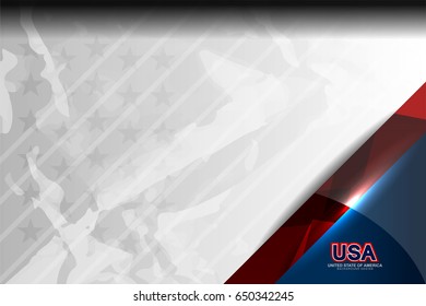 USA background on grunge texture for American Independence Day and other events, Vector illustration