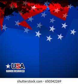 USA background on grunge texture for American Independence Day and other events, Vector illustration