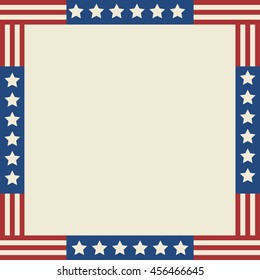 usa background with stars and decorative frames