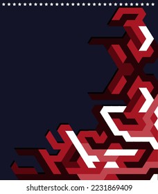 usa background template with isometric frame and empty space for text