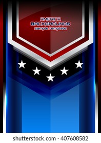 usa backgrounds modern style, vector illustration