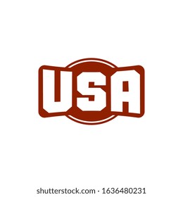 USA badge logotype logo vector template design