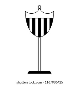 USA badge roadsign in black and white