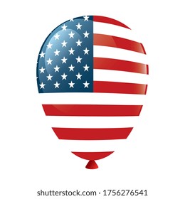 Usa balloon design, United states independence day and national theme Vector illustration
