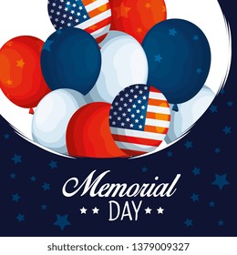 usa balloons flag to traditional memorial day