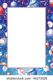 usa balloons and ribbons border