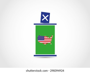 USA Ballot Box Poll Voting Election Leader