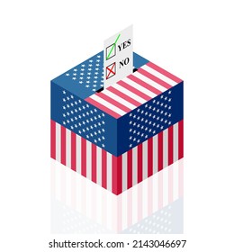 usa ballot box. vector illustration