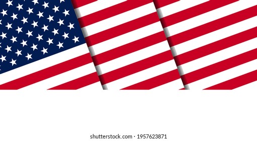 USA banner background with elements of the American flag.