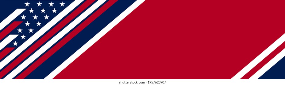 USA banner background with elements of the American flag.