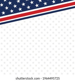 USA banner background with elements of the American flag. Vector illustration.