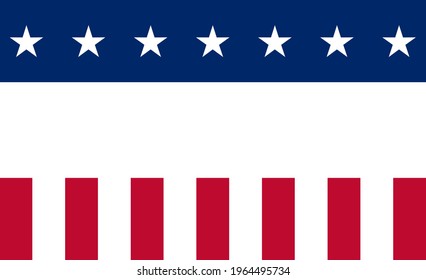 USA banner background with elements of the American flag. Vector illustration.