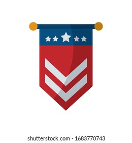 Usa banner flat style icon design, United states america independence day nation us country and national theme Vector illustration
