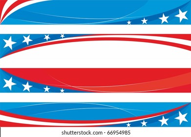 usa banners set