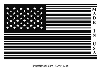 USA barcode flag, vector