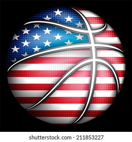 USA basket ball, vector 