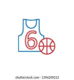 USA, basketball jersey icon. Element of USA culture icon. Thin line icon for website design and development, app development. Premium icon