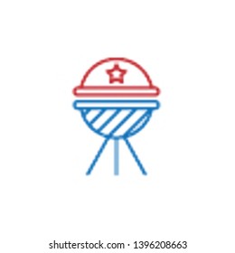 USA, BBQ icon. Element of USA culture icon. Thin line icon for website design and development, app development. Premium icon