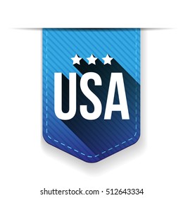 USA blue ribbon vector