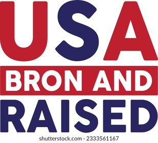  USA Born And Raised T-shirt Design
