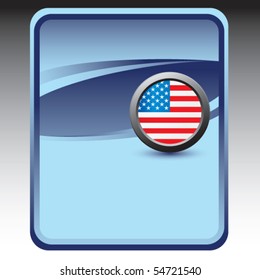 usa button blue background