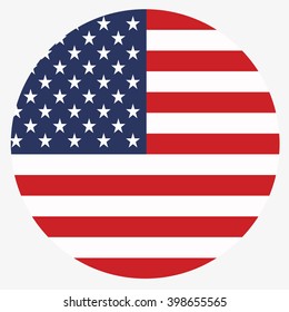 USA button flag