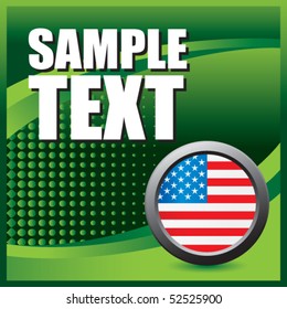 plantilla de semitono verde botón usa