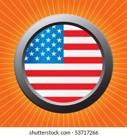 usa button orange starburst