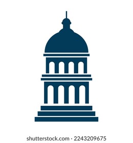 usa capitol building isolated icon