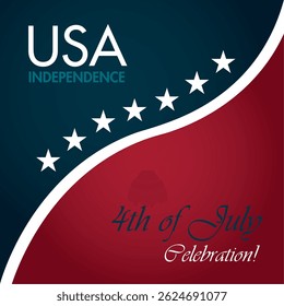 USA celebration star curve. Vector illustration