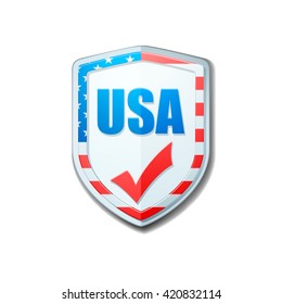 USA Checkmark Shield