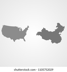 USA and China maps