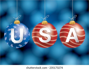 USA Christmas ball