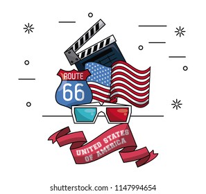 USA cinema emblem