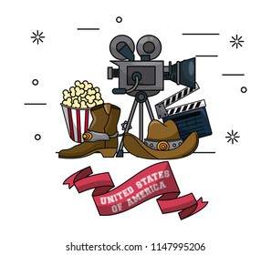 USA cinema emblem