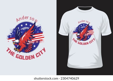 USA City Name T-shirt Design