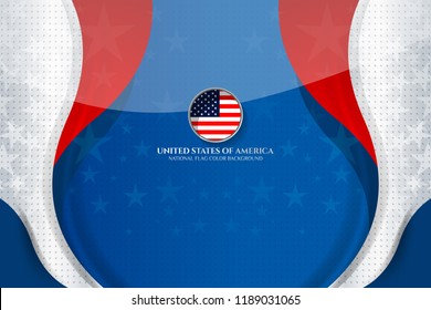 USA Color flag concept background for independence, veterans, labor, memorial day and other events, Vector illustration Design