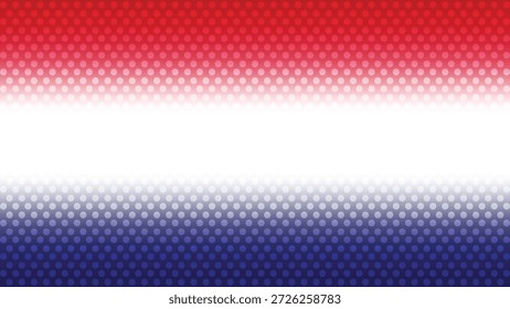 Fondo Horizontal de semitono de color de EE.UU. Abstractas patriótico rojo blanco y azul Fondo de semitono para la votación, memorial, día del trabajo y elección