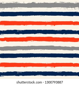 usa color style red and blue striped background. grunge brush lines seamless pattern. paint stripe vector graphic ink brush strokes. grunge stripes, patriotic paintbrush line. texture lines backdrop 