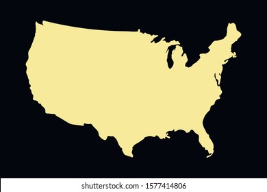 USA colorful vector map silhouette