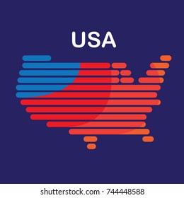 USA colorfull map